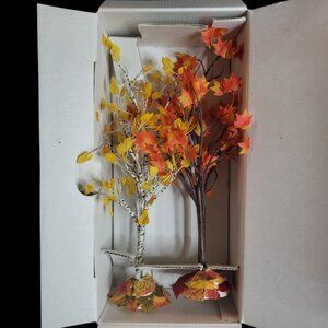 Department 56 Village Autumn Maple and Birch Trees #56.52655 Set of 4